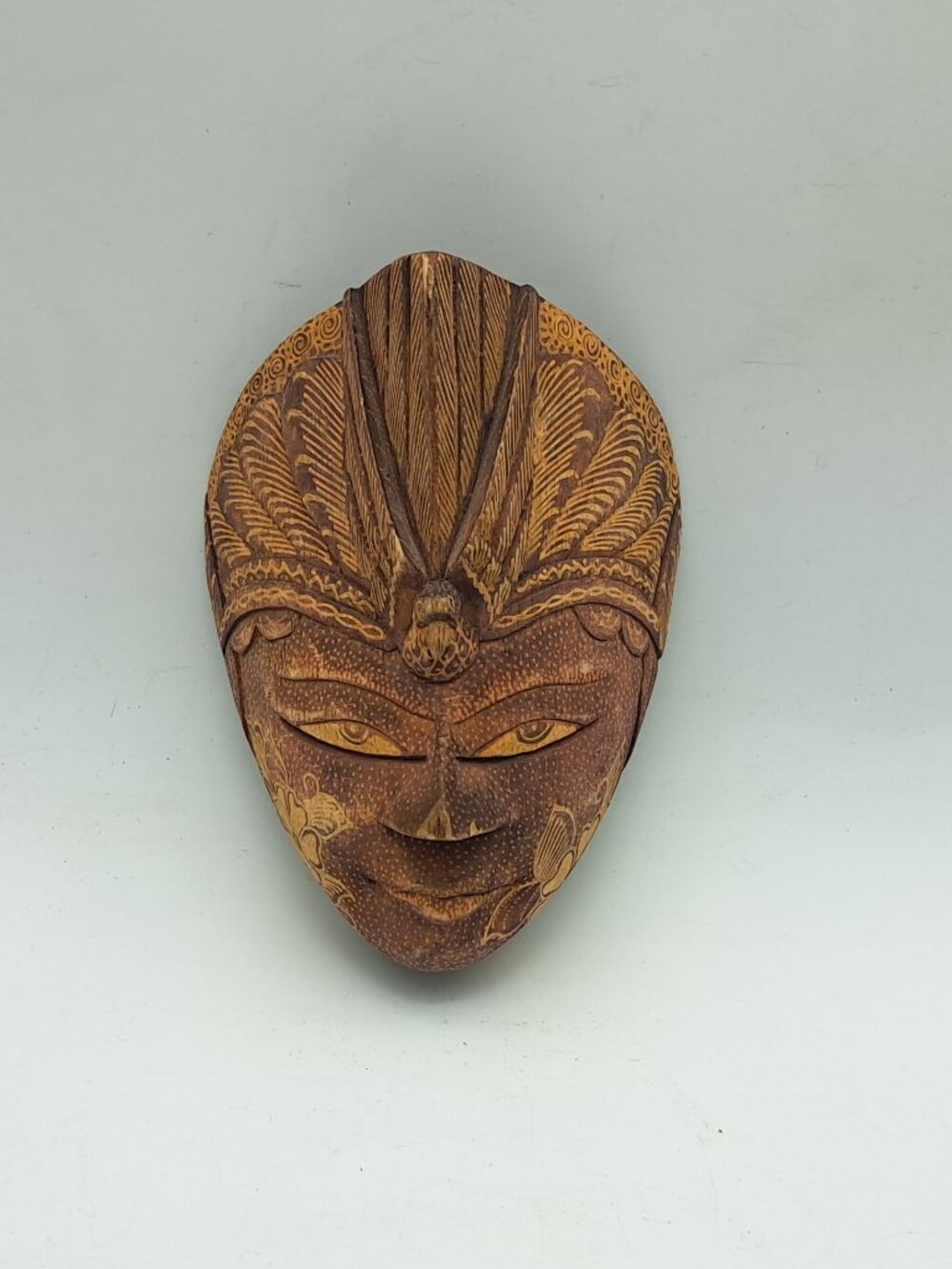 Vintage Indonesian Batik Wall Mask